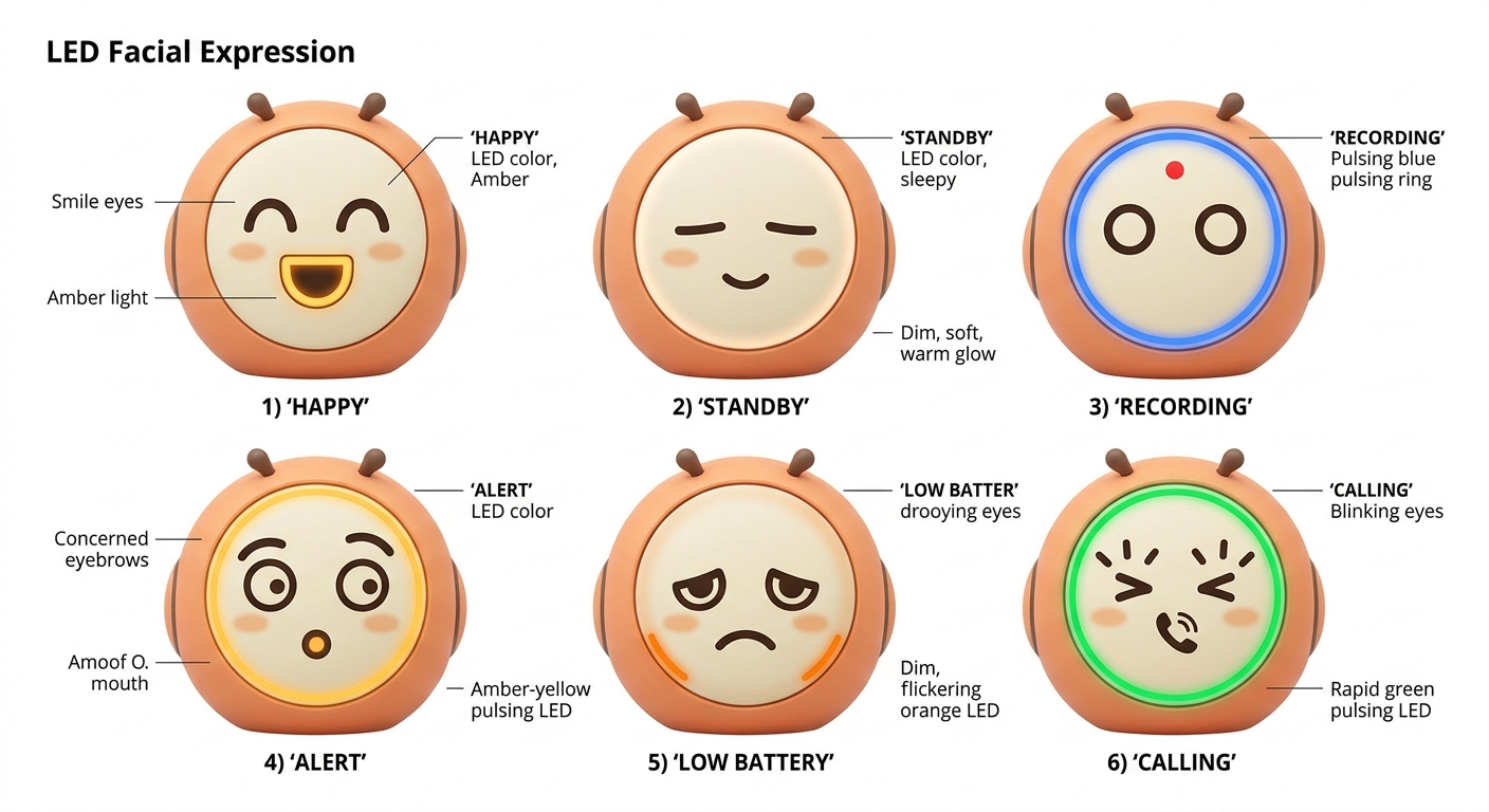 Homie LED expression states